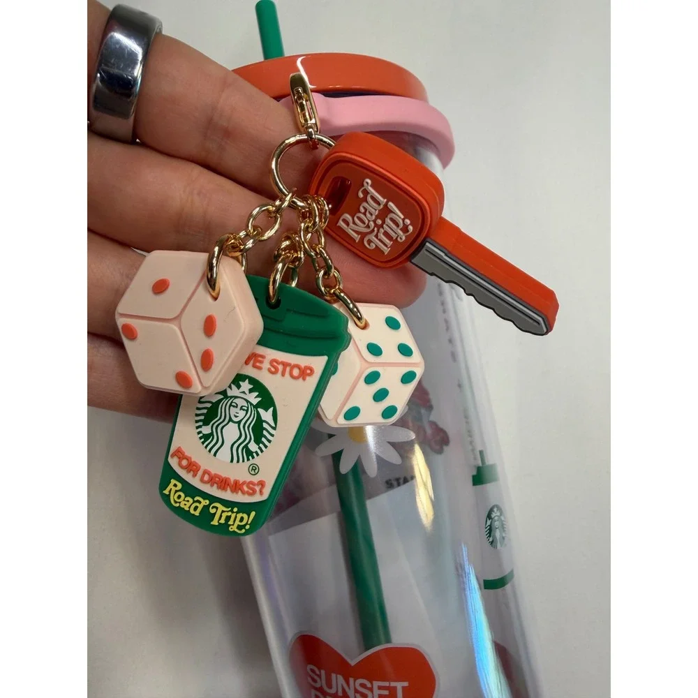 Starbucks Dandy Worldwide Road Trip Venti 24oz Cold Cup Tumbler with Charms NEW